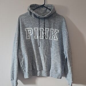 Pink Turtle Neck Sweatshirt, Womens Medium